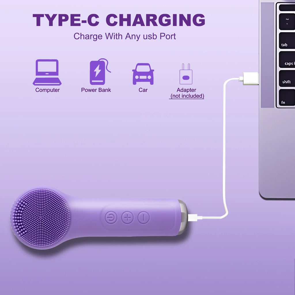 Sonic Warming Facial Cleansing Brush – Deep Pore Cleansing & Skin Rejuvenation