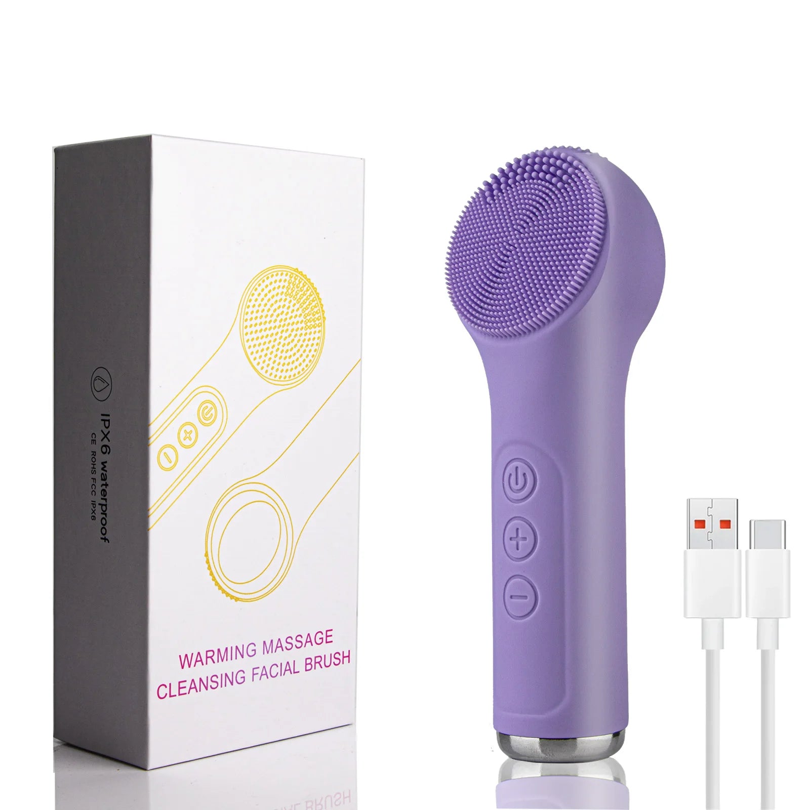 Sonic Warming Facial Cleansing Brush – Deep Pore Cleansing & Skin Rejuvenation