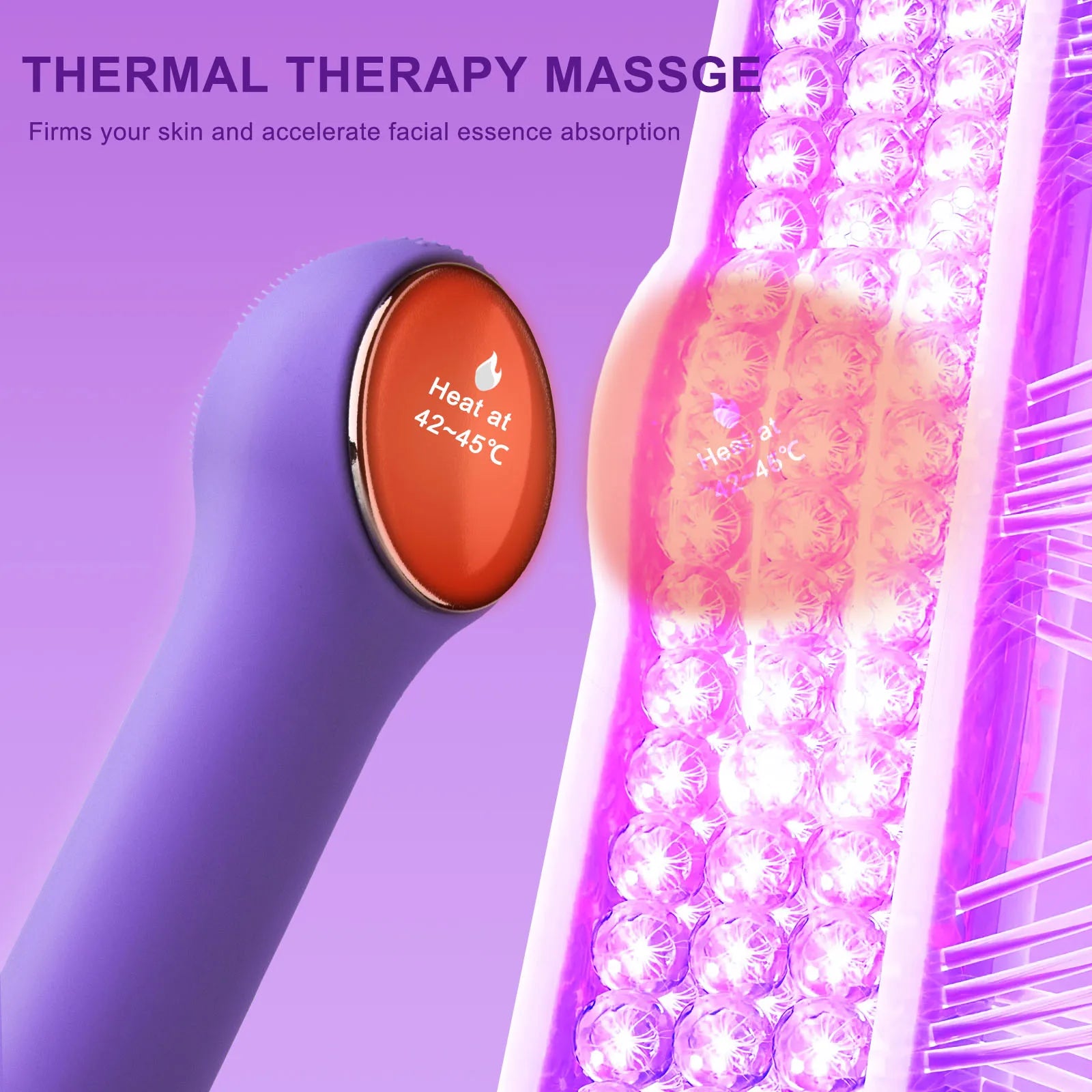 Sonic Warming Facial Cleansing Brush – Deep Pore Cleansing & Skin Rejuvenation